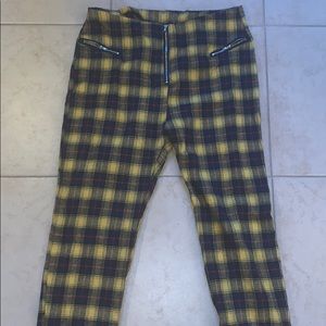 Yellow plaid pants